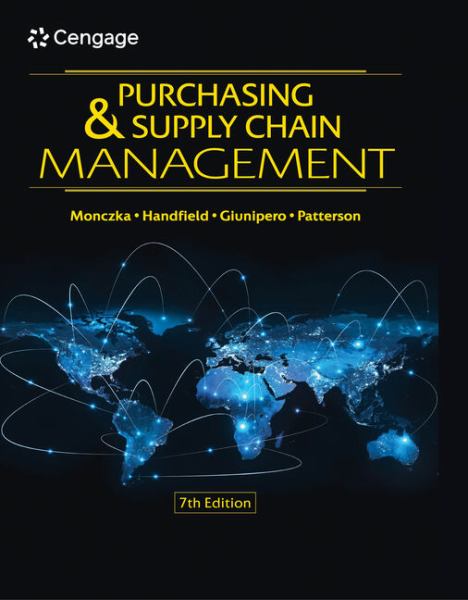 PURCHASING AND SUPPLY CHAIN MANAGEMENT 7TH EDITION **OUT OF PRINT - AVAILABLE IN DIGITAL FORMAT ONLY** - MONCZKA