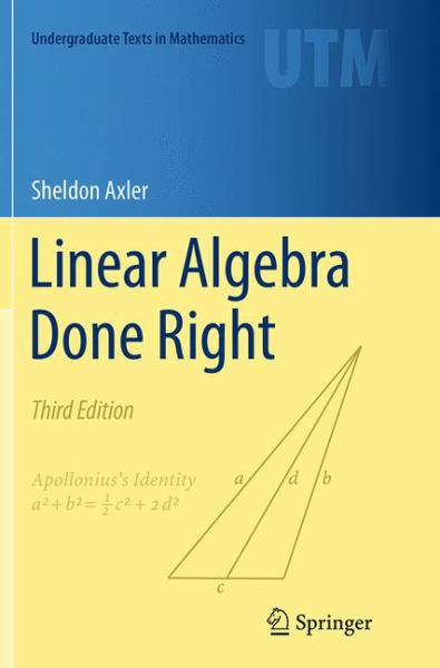 Linear Algebra Done Right 3rd Edition